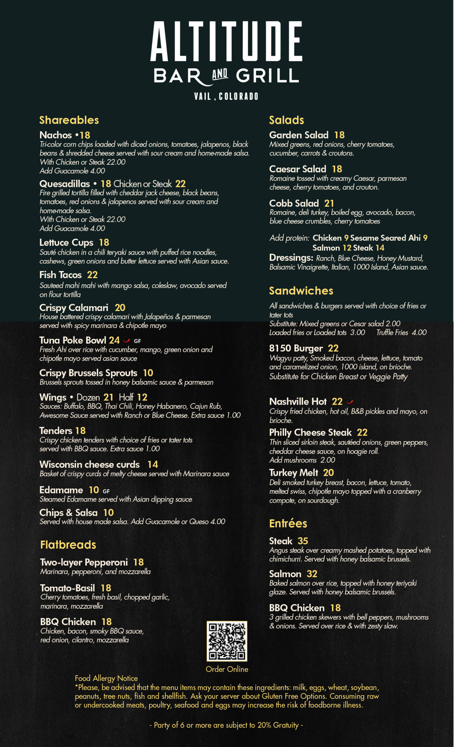 Altitude Bar Menus 2025-1